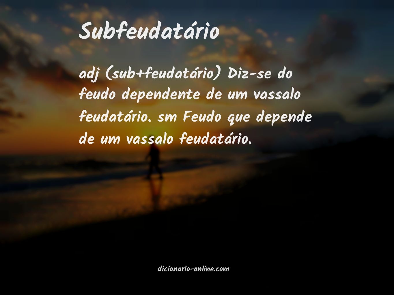 Significado de subfeudatário