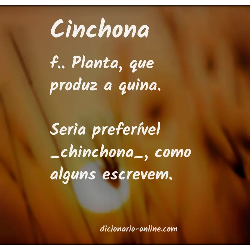 Significado de cinchona