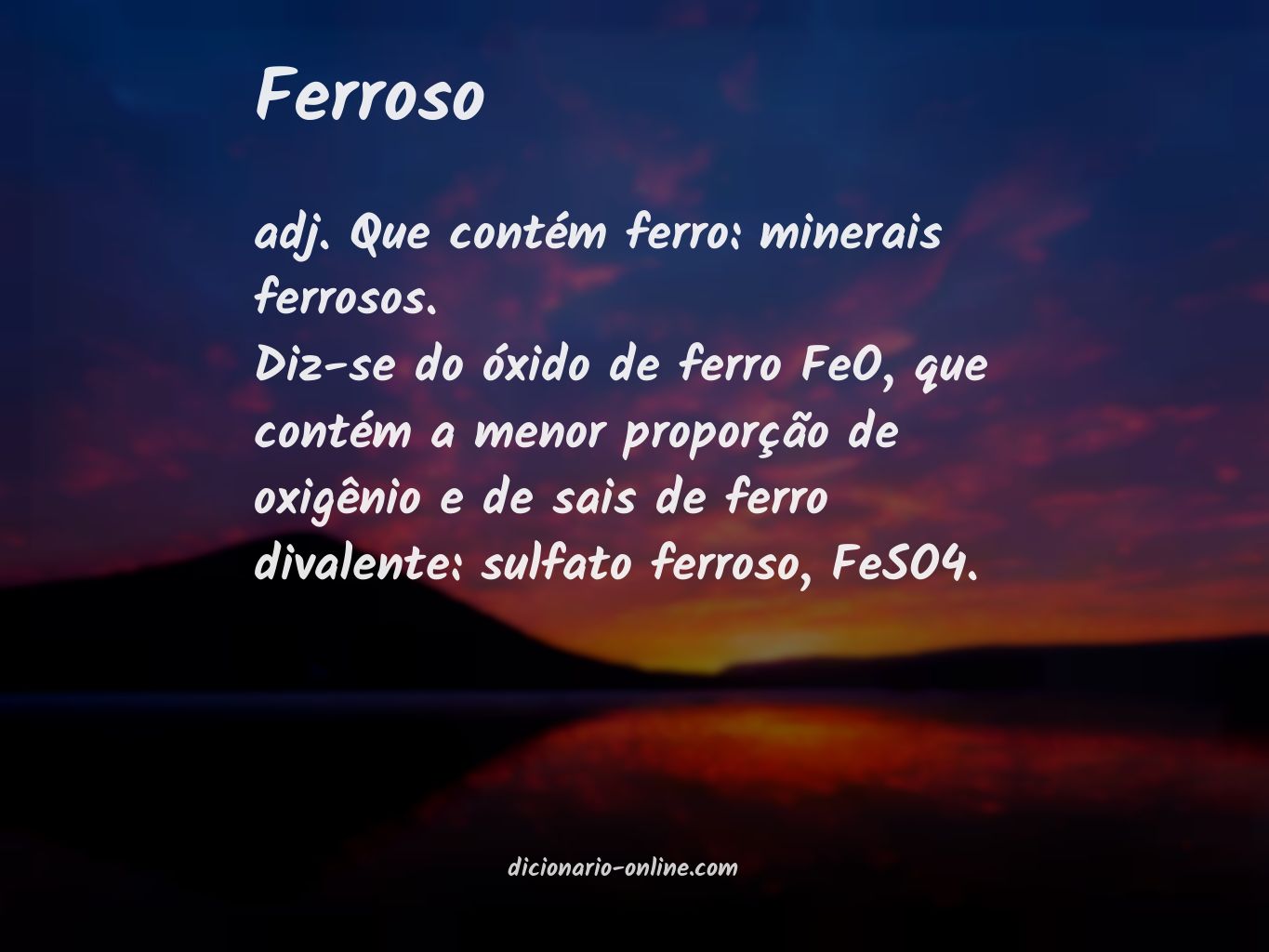 Significado de ferroso