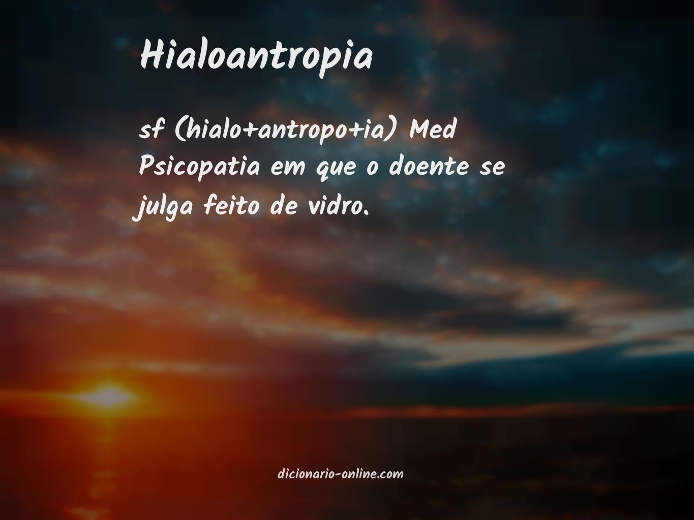 Significado de hialoantropia