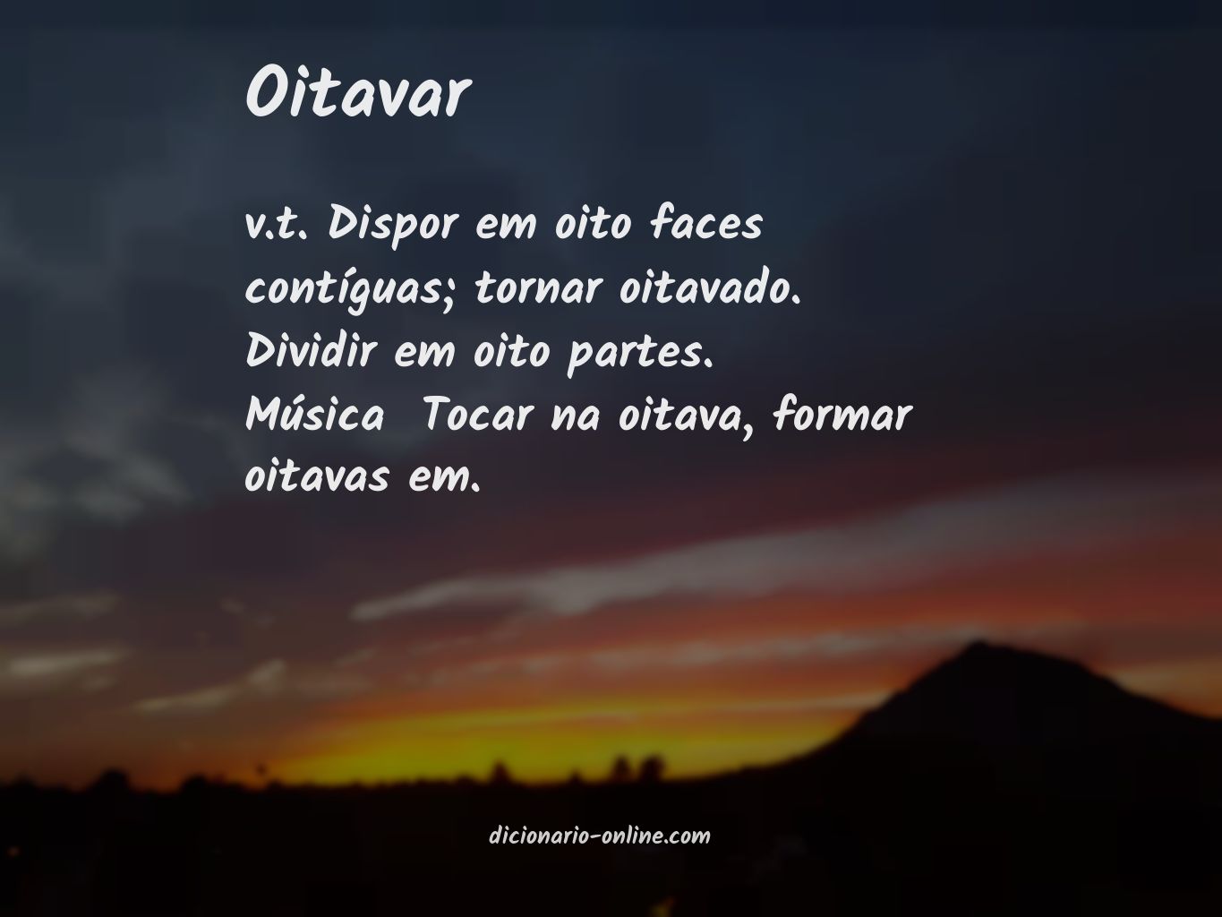 Significado de oitavar