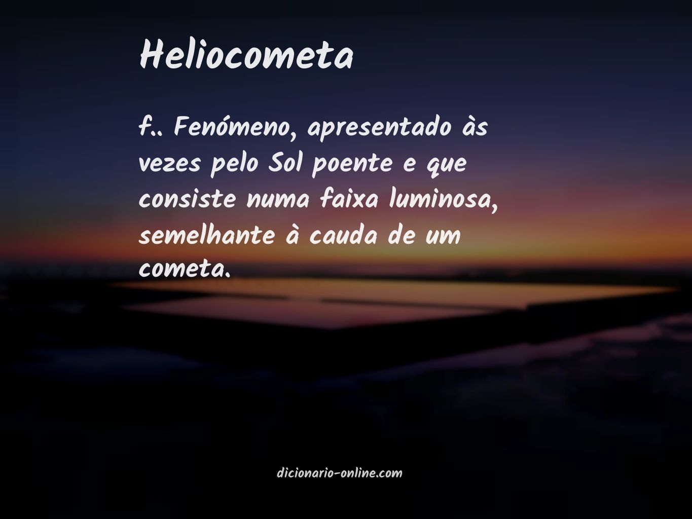 Significado de heliocometa