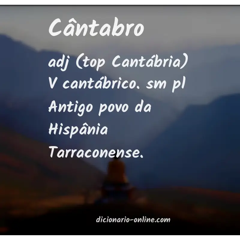 Significado de cântabro