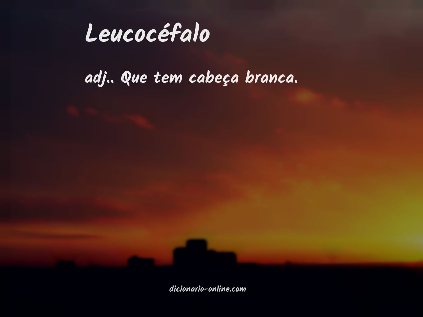 Significado de leucocéfalo