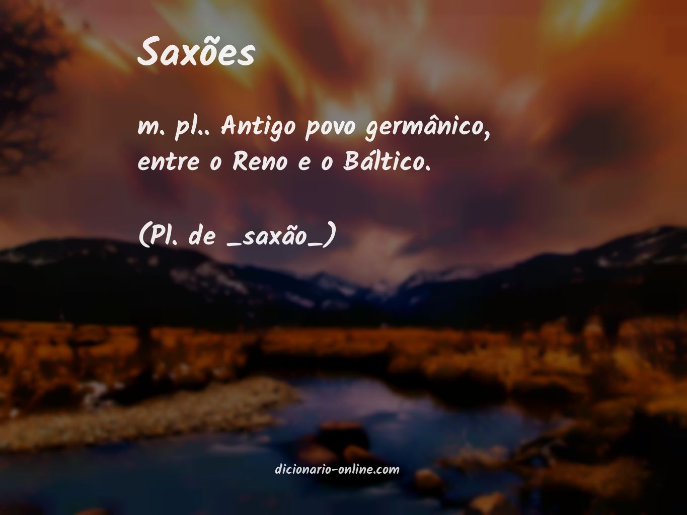 Significado de saxões