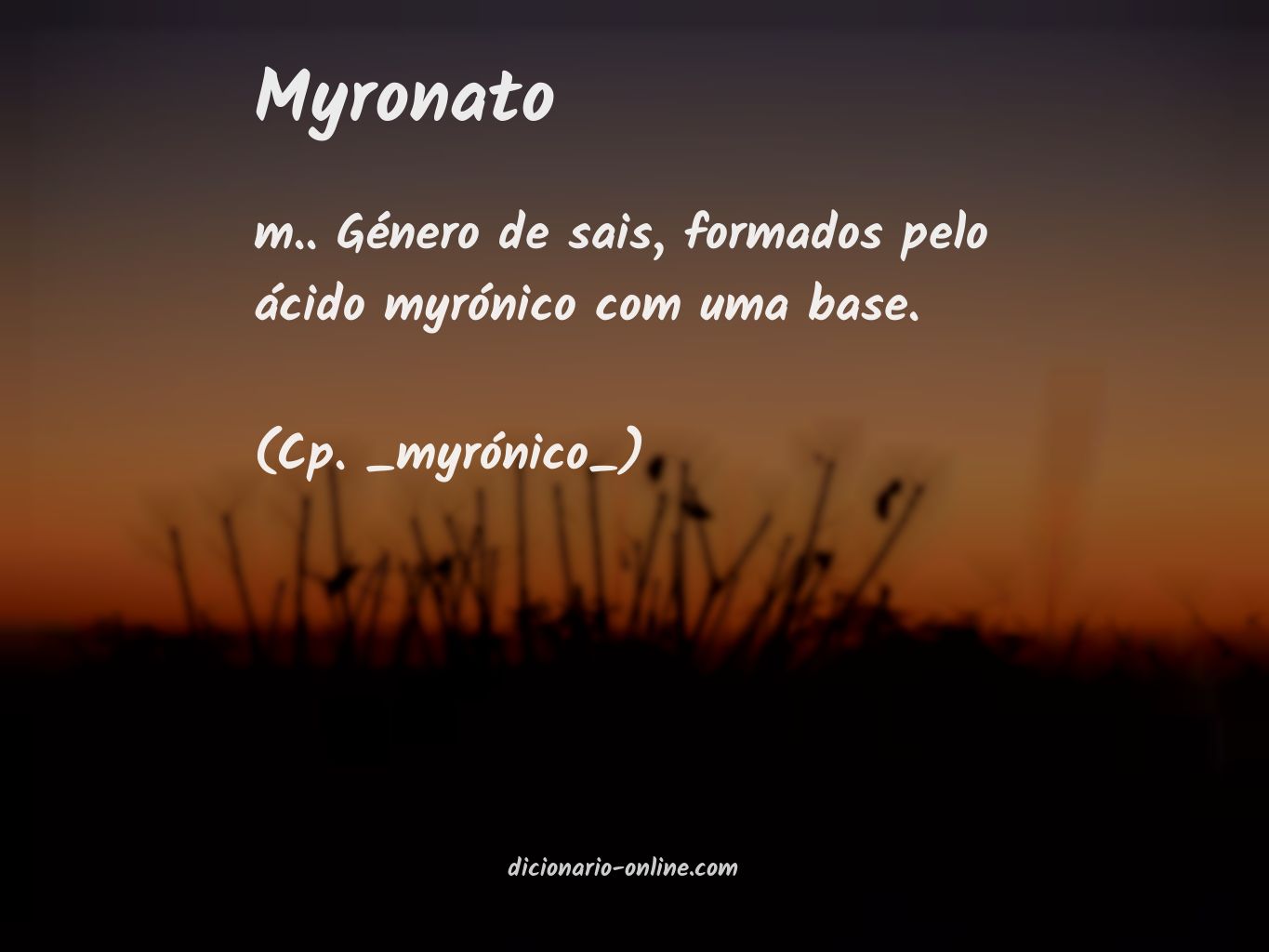 Significado de myronato