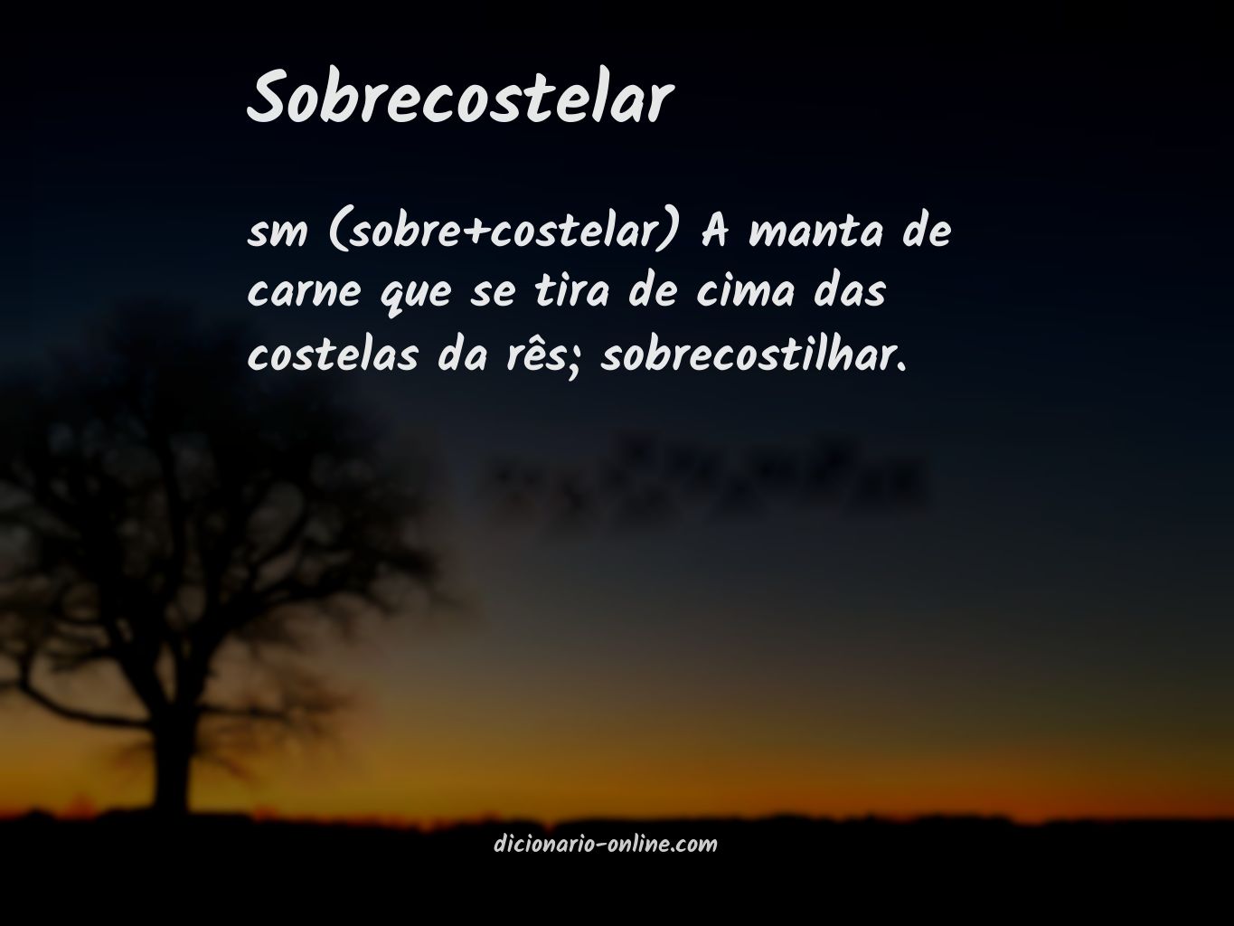 Significado de sobrecostelar