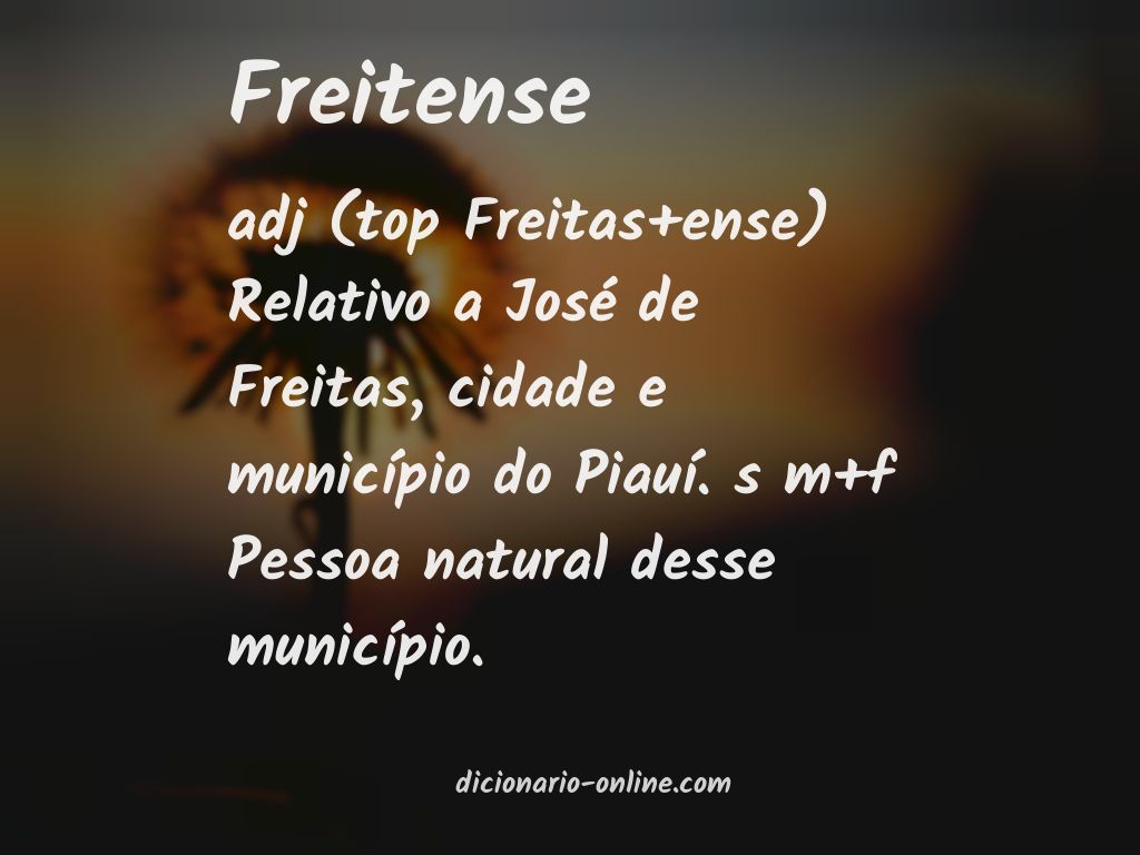 Significado de freitense