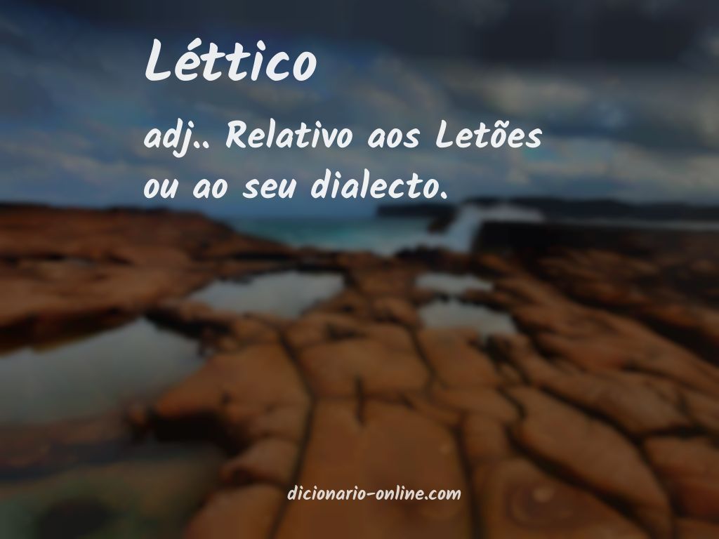 Significado de léttico