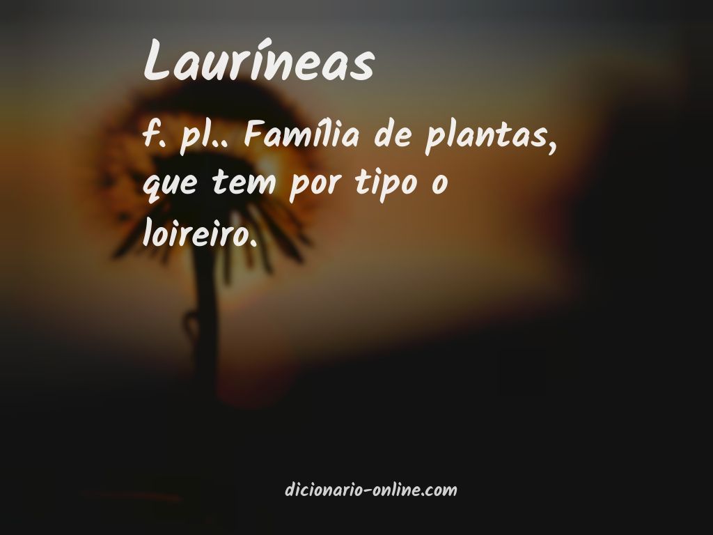 Significado de lauríneas