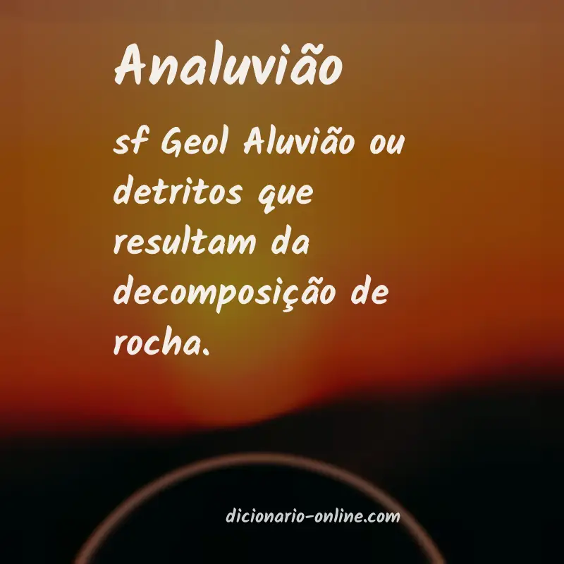 Significado de analuvião