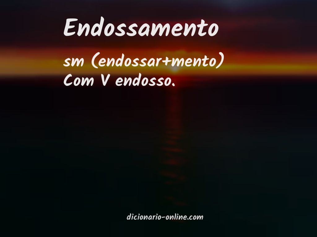 Significado de endossamento