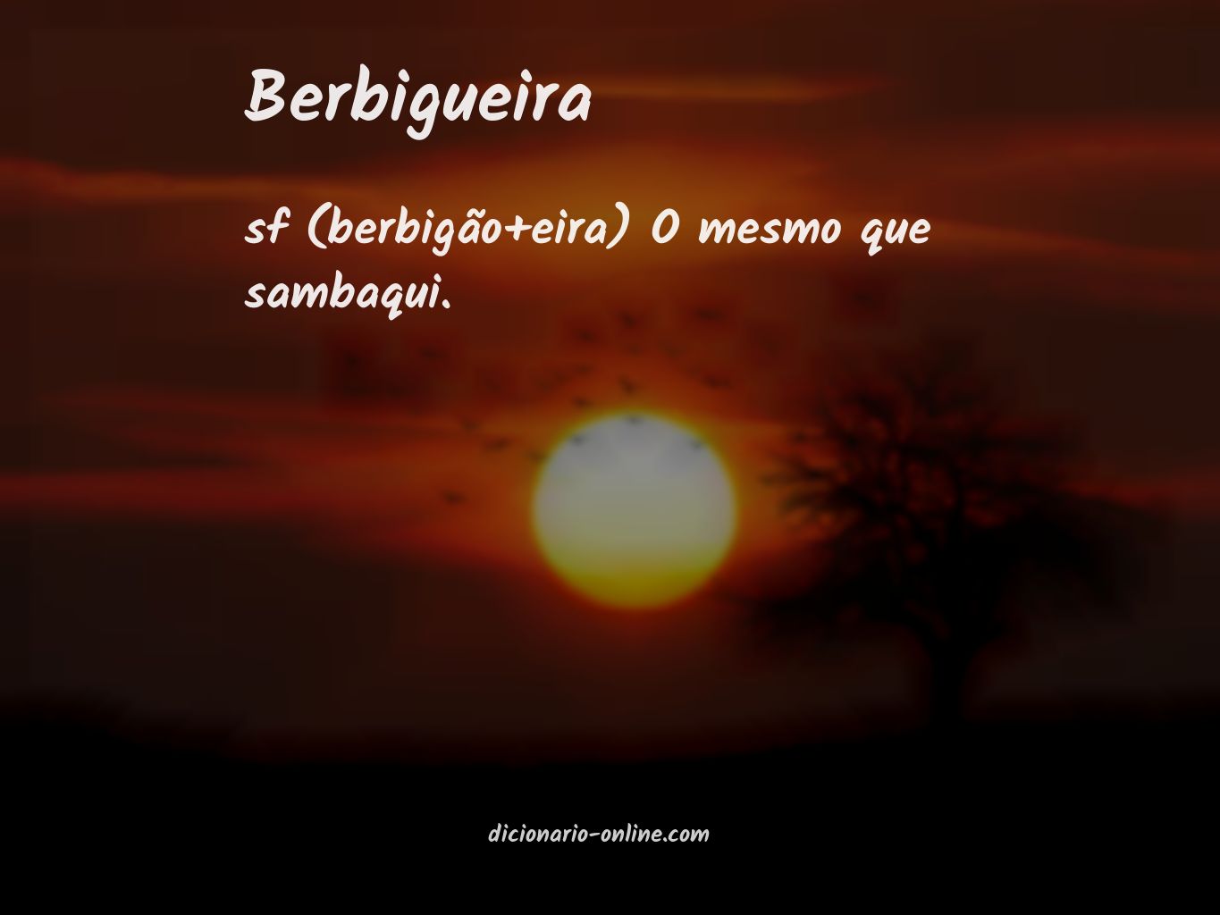 Significado de berbigueira