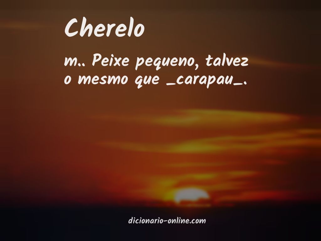 Significado de cherelo