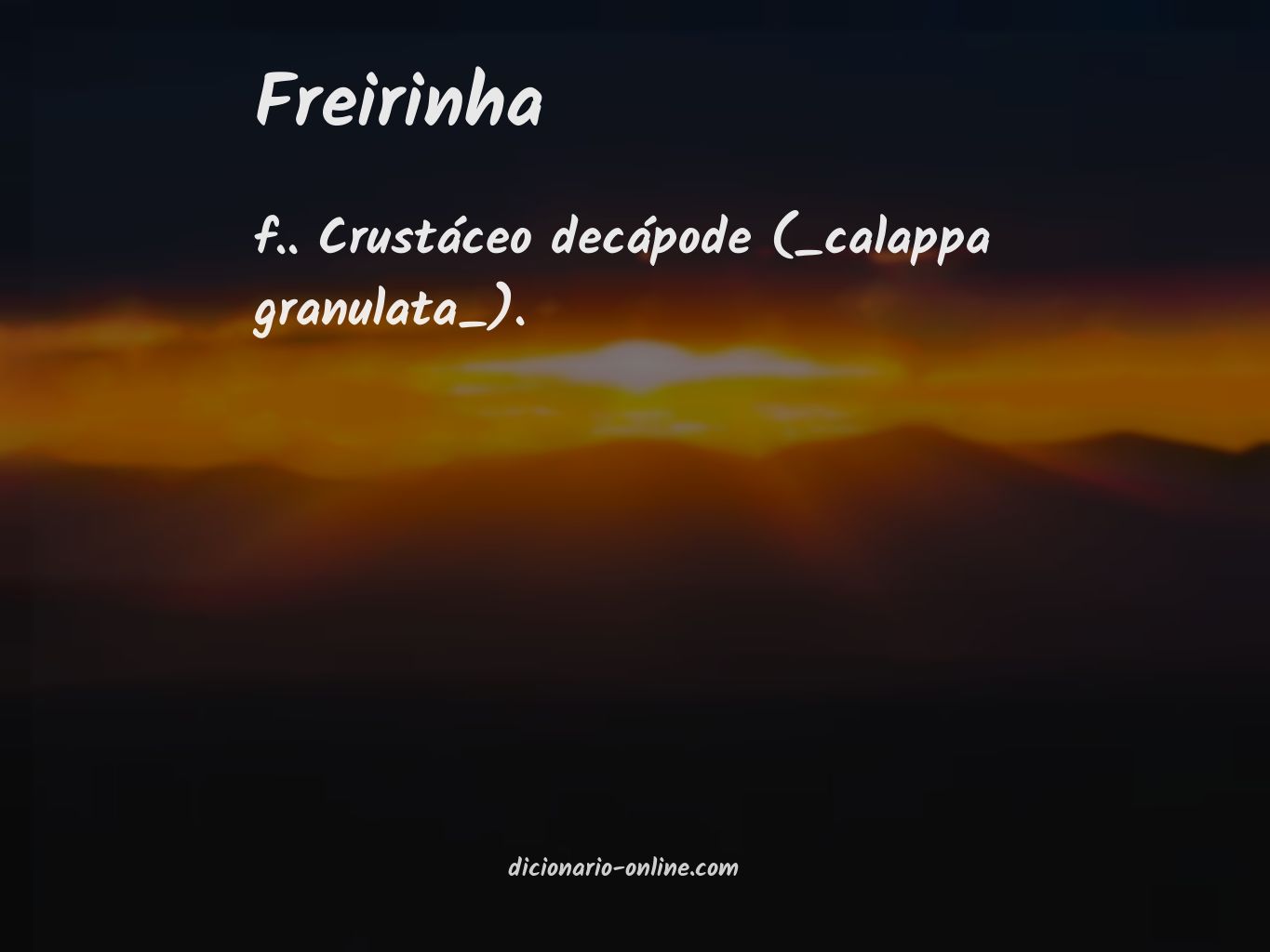 Significado de freirinha