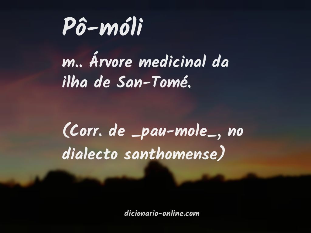 Significado de pô-móli