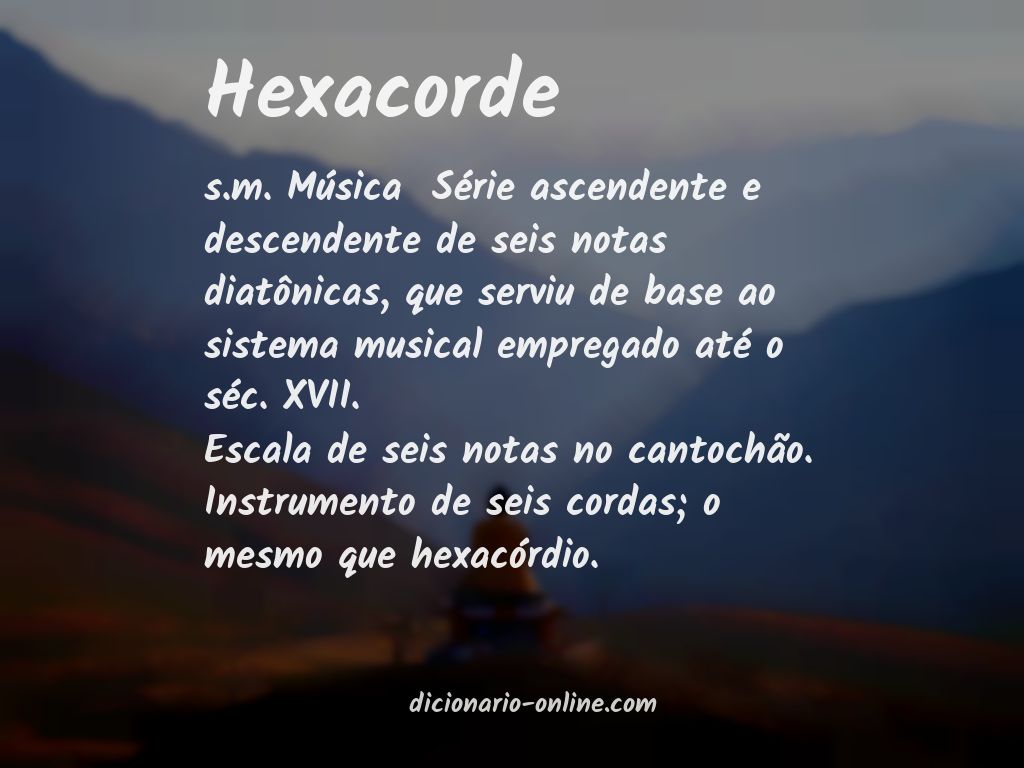 Significado de hexacorde