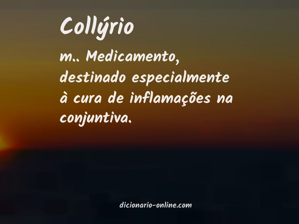 Significado de collýrio