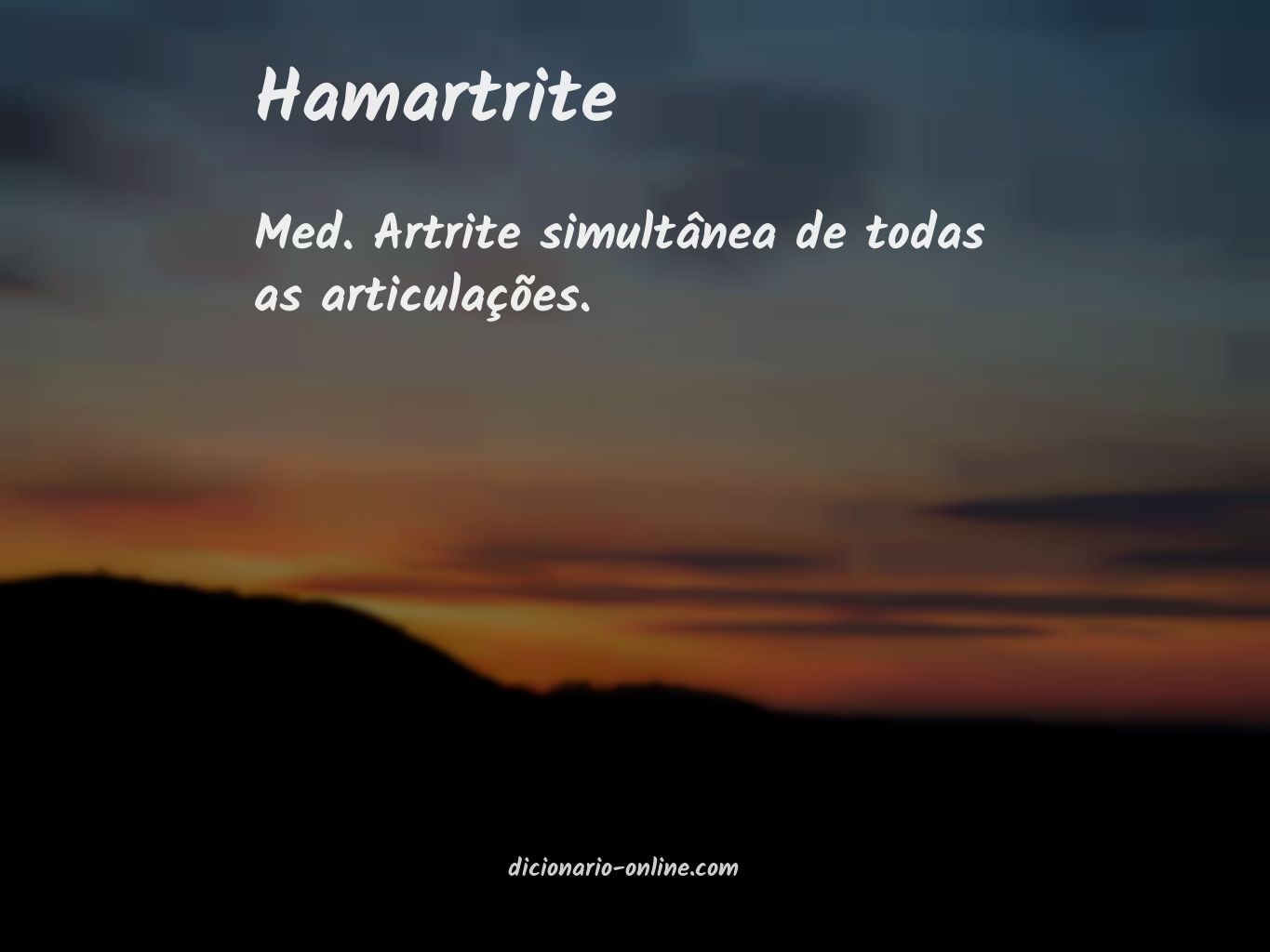 Significado de hamartrite