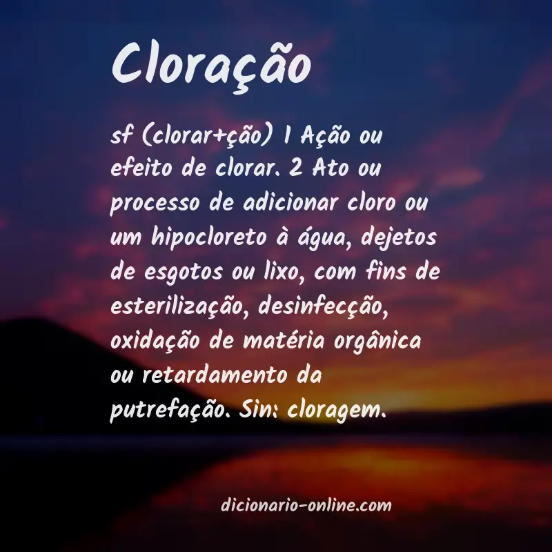 Significado de cloração