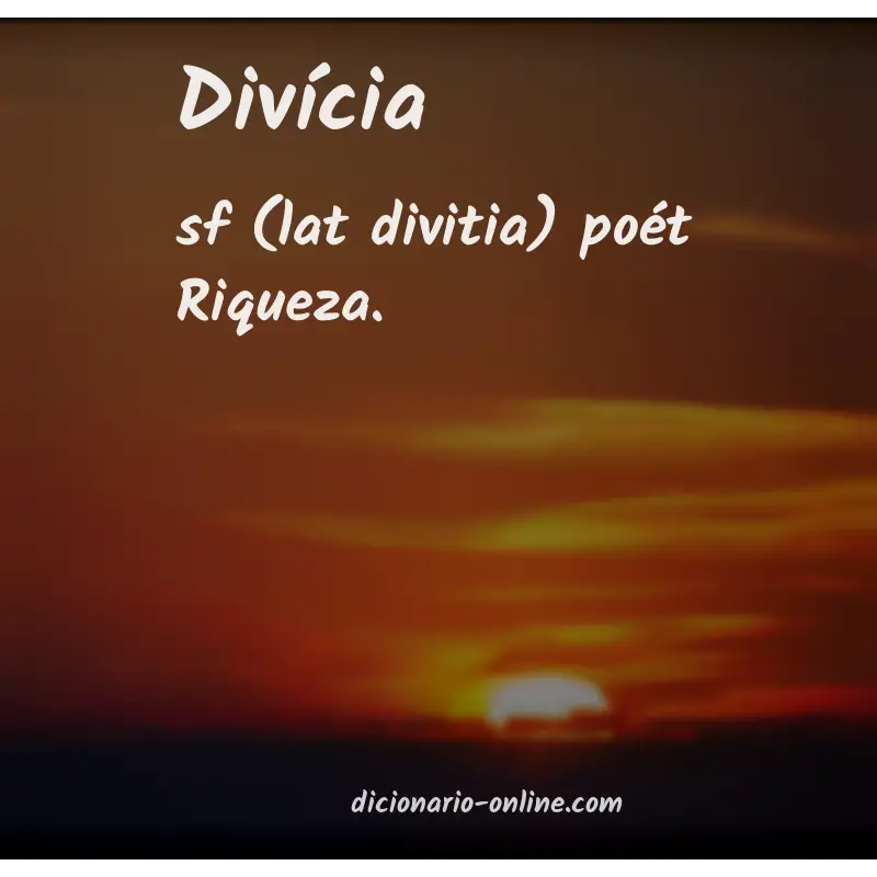 Significado de divícia