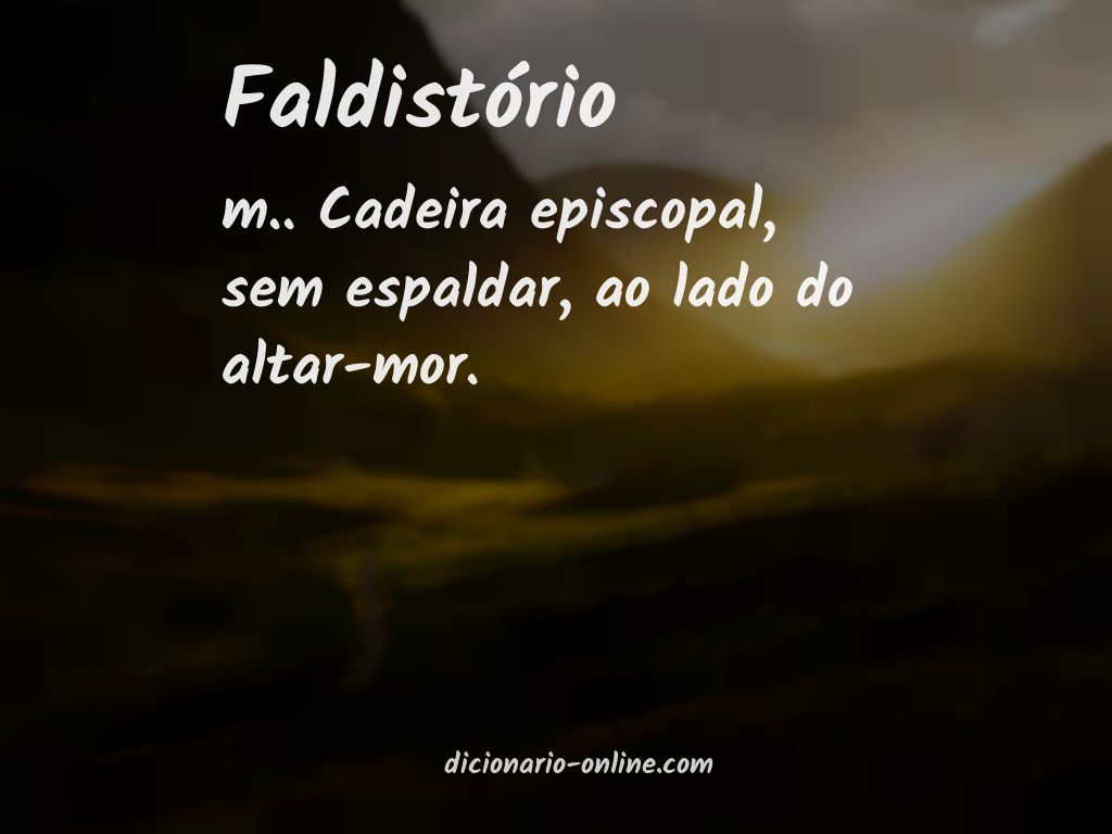 Significado de faldistório