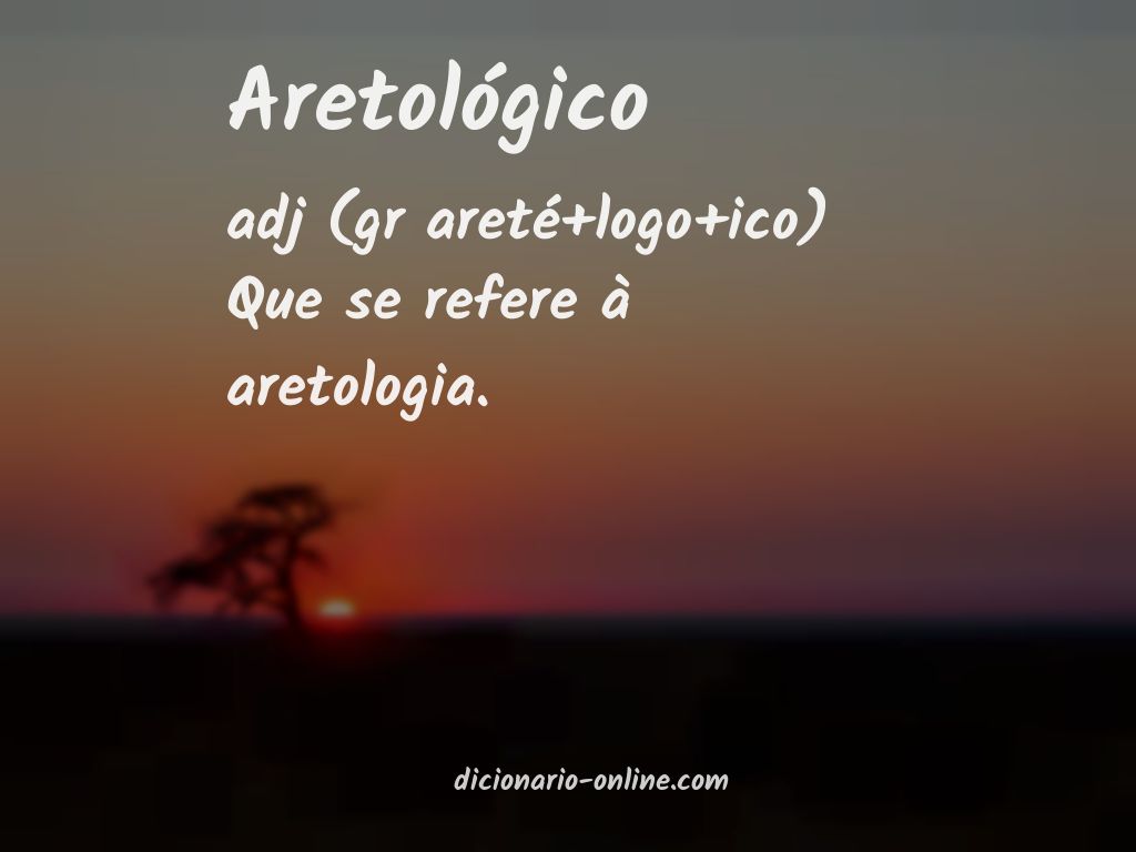 Significado de aretológico