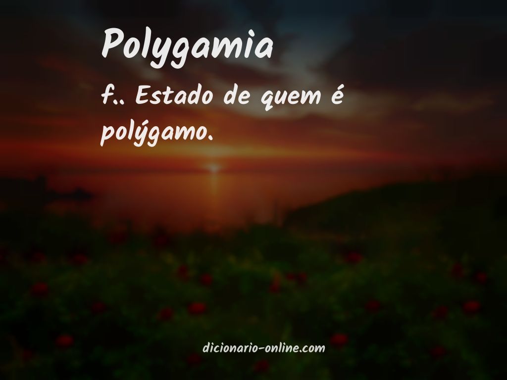 Significado de polygamia