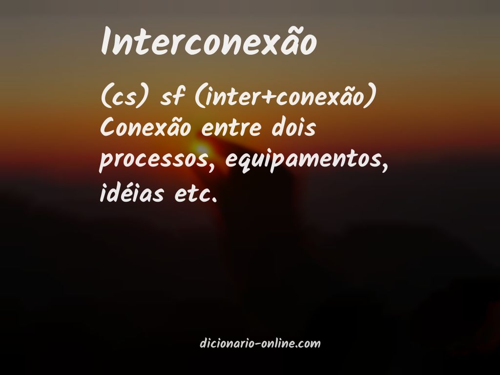 Significado de interconexão