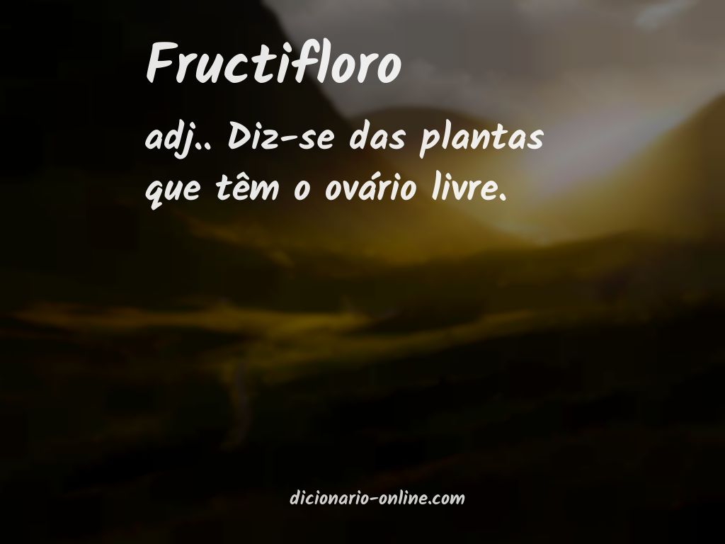 Significado de fructifloro