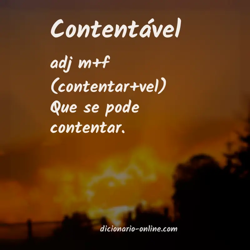 Significado de contentável