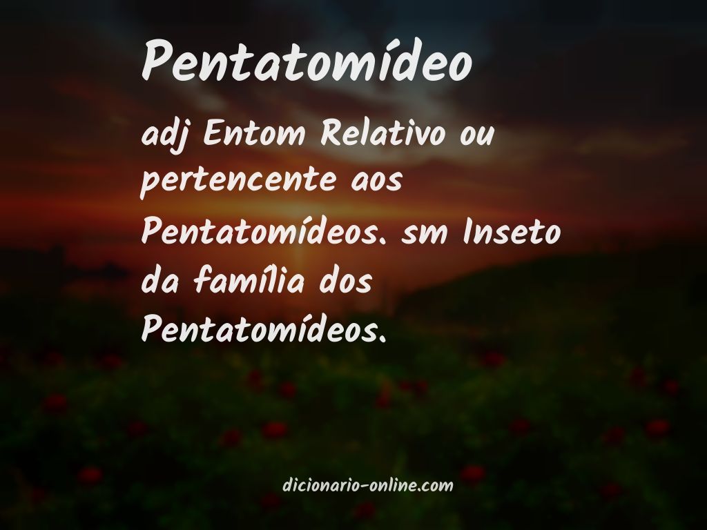 Significado de pentatomídeo