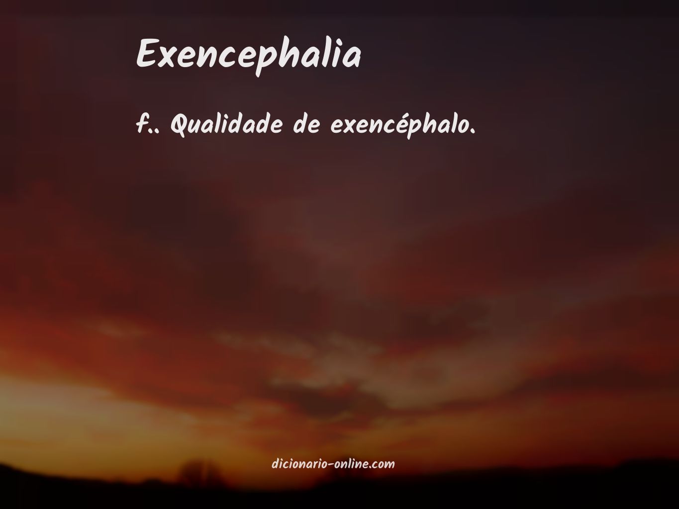 Significado de exencephalia