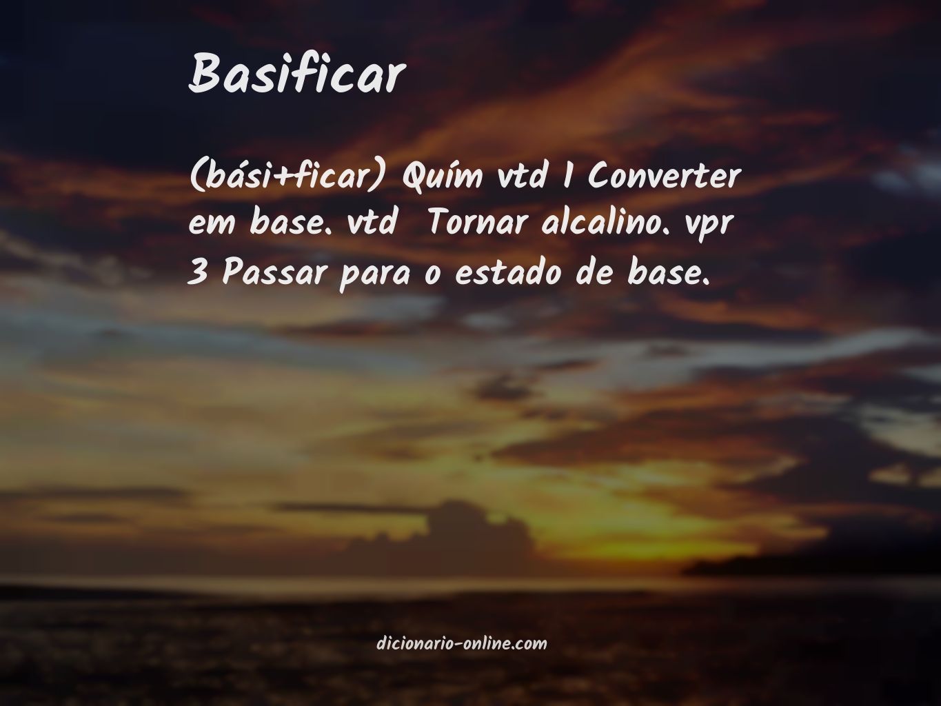 Significado de basificar