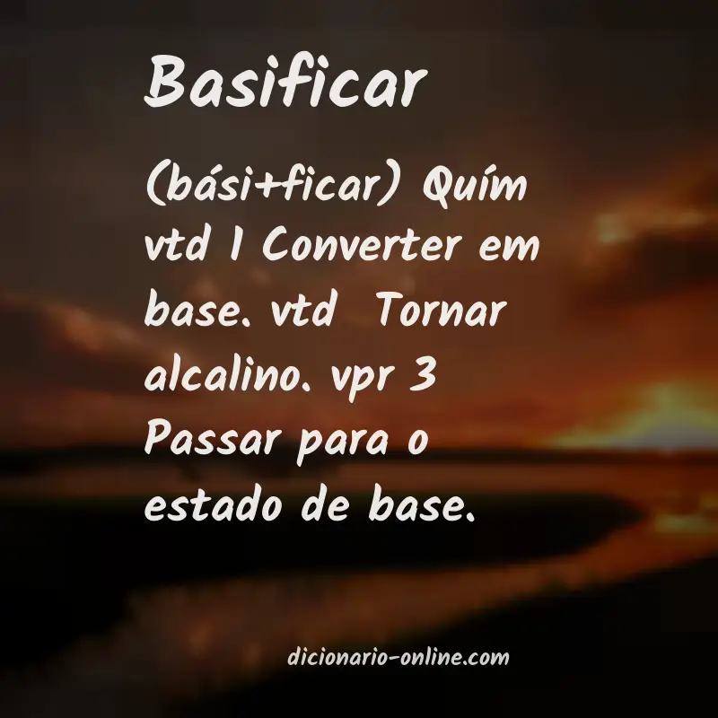 Significado de basificar