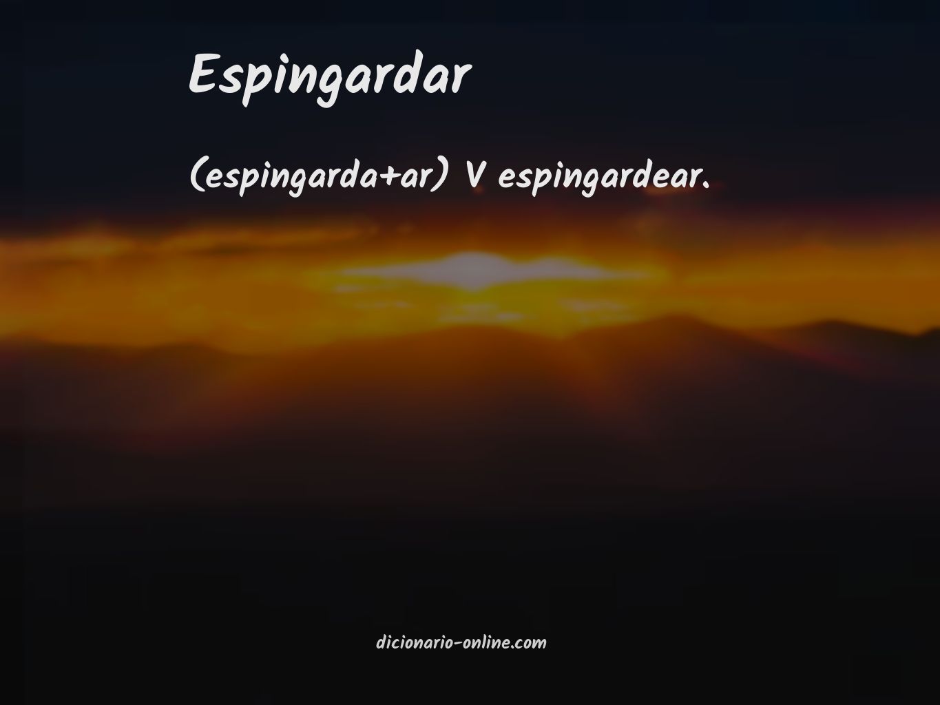 Significado de espingardar