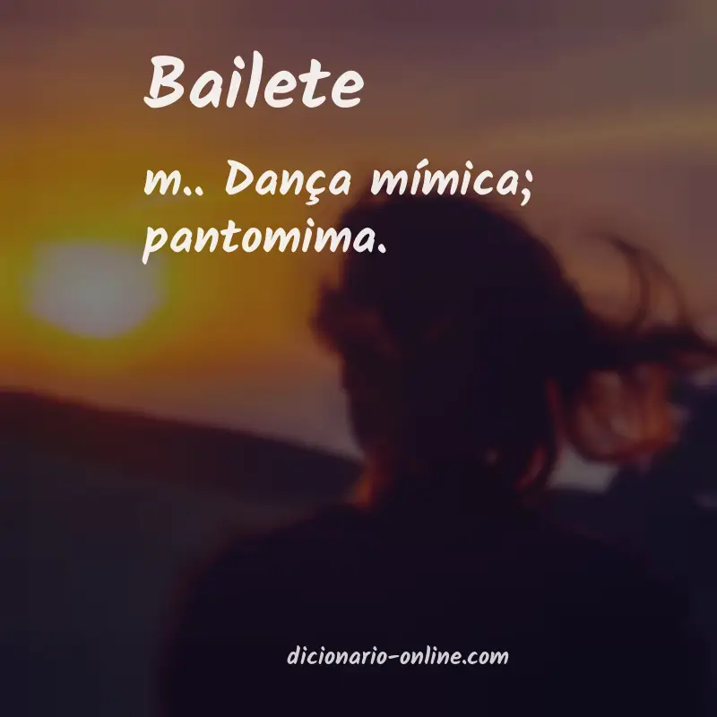 Significado de bailete