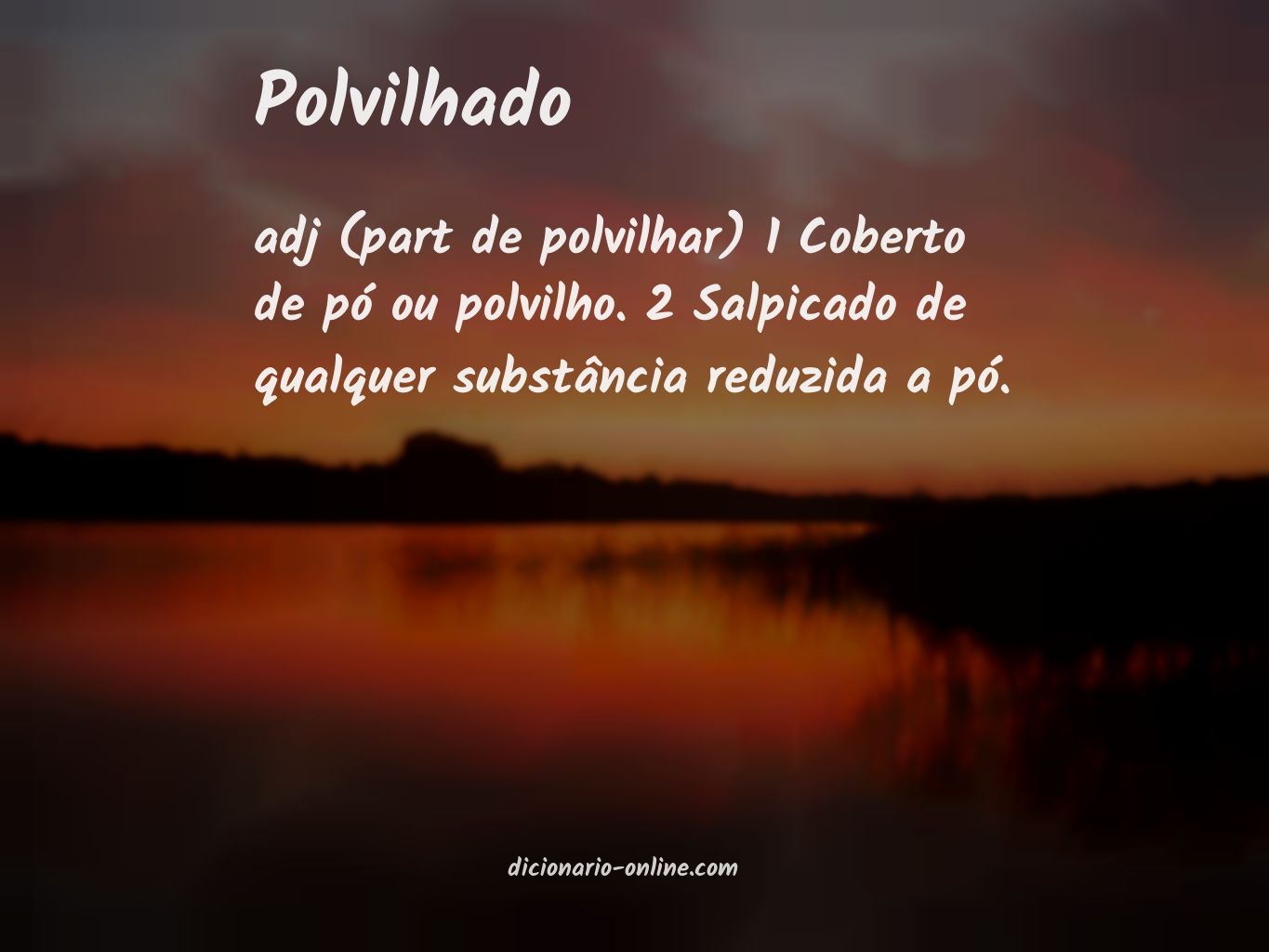 Significado de polvilhado