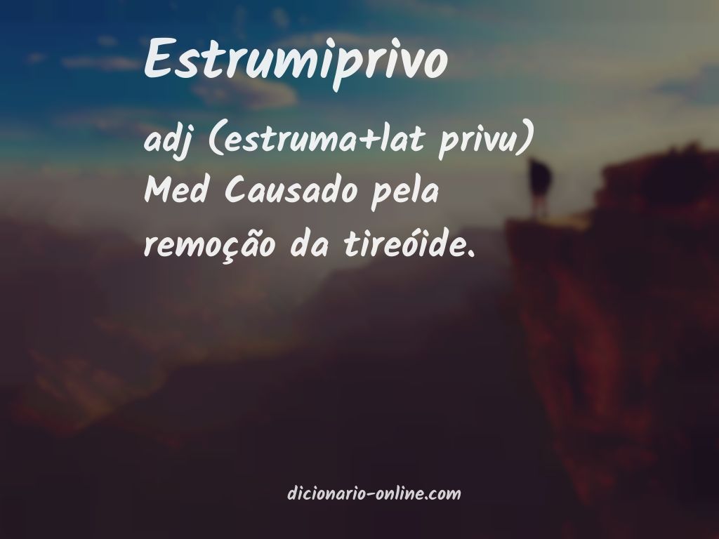 Significado de estrumiprivo