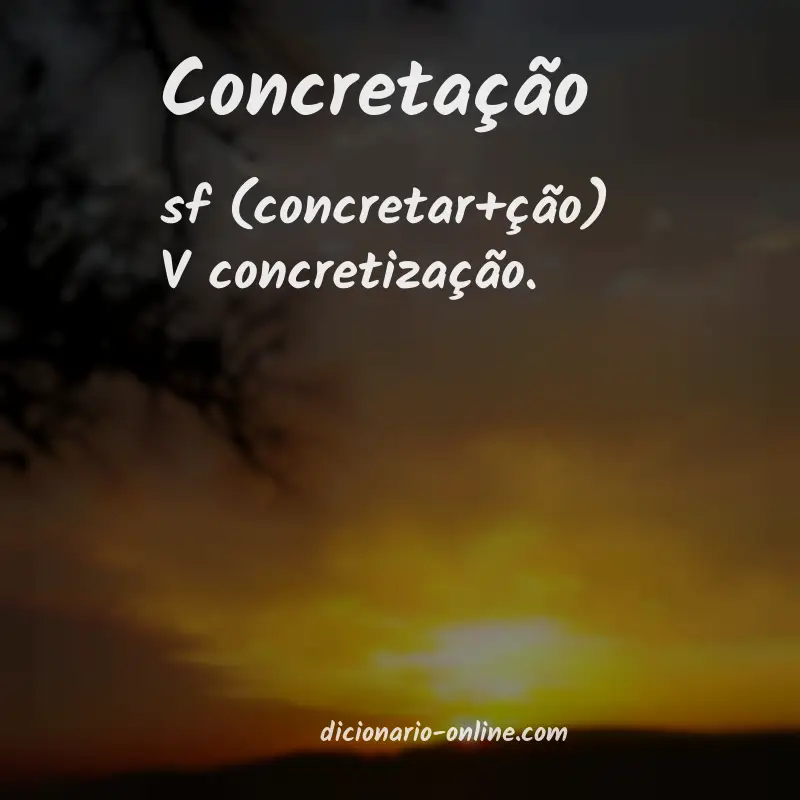 Significado de concretação