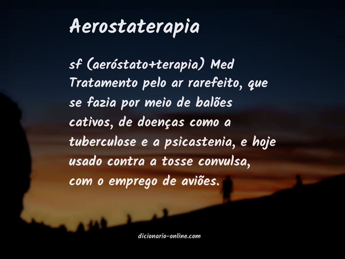 Significado de aerostaterapia