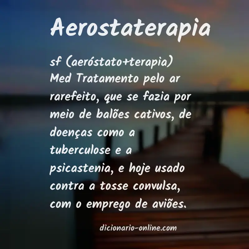 Significado de aerostaterapia