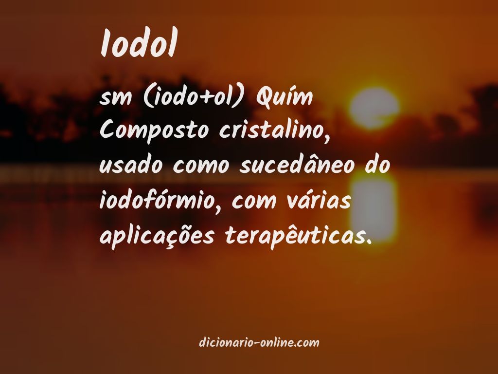 Significado de iodol