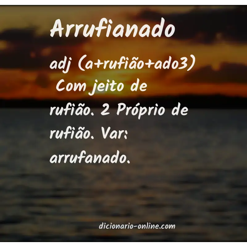 Significado de arrufianado