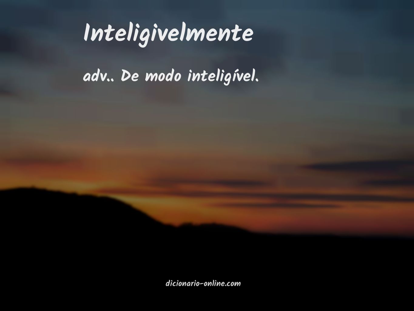 Significado de inteligivelmente