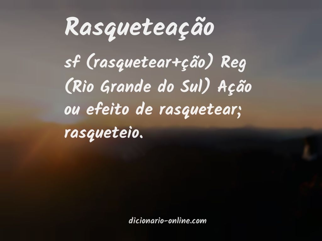 Significado de rasqueteação