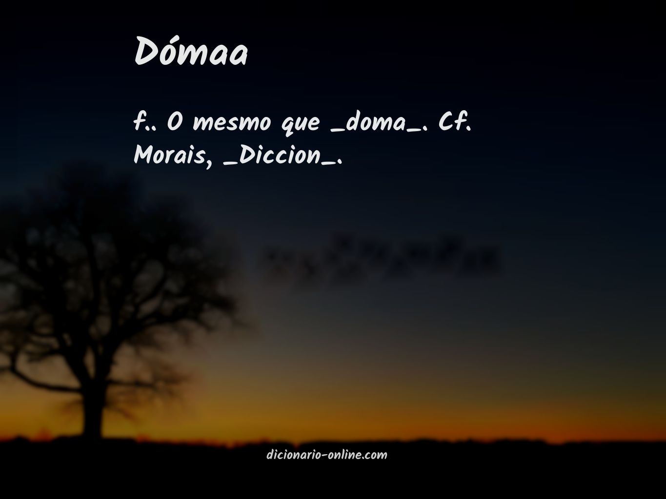 Significado de dómaa