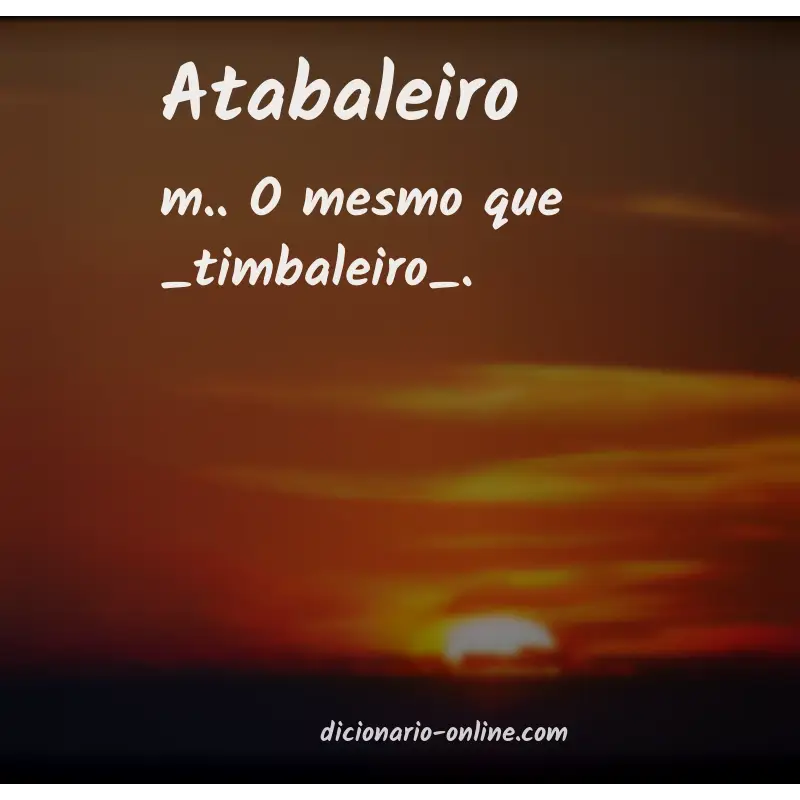 Significado de atabaleiro