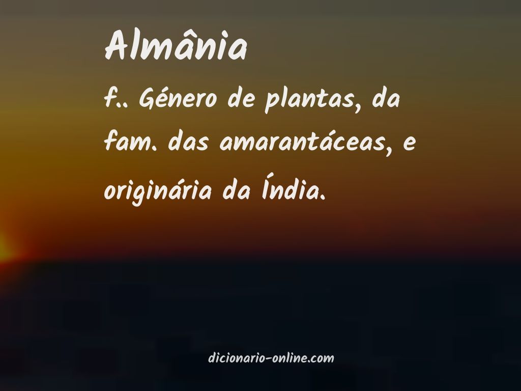 Significado de almânia