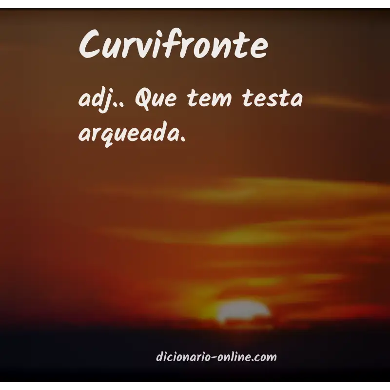 Significado de curvifronte